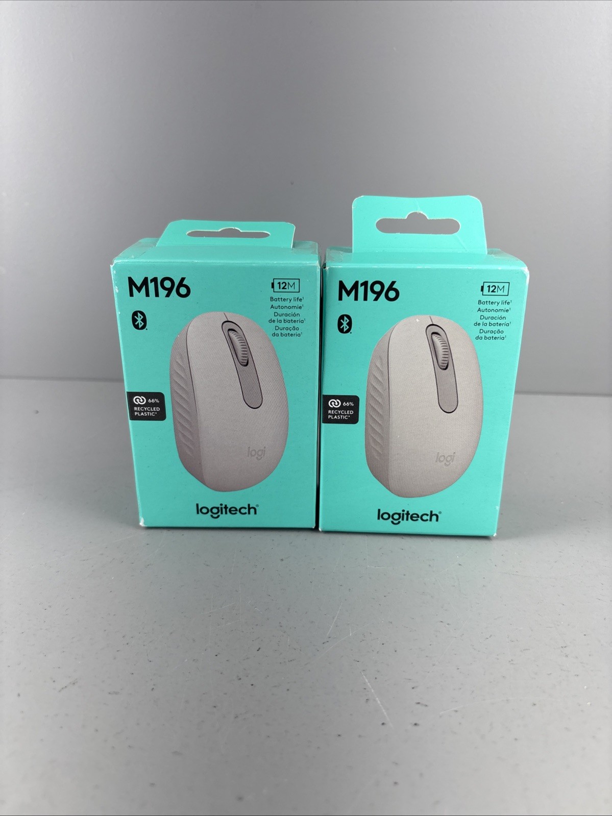 2pk Logitech Wireless Connection Ports M196 Mouse Bluetooth Compact