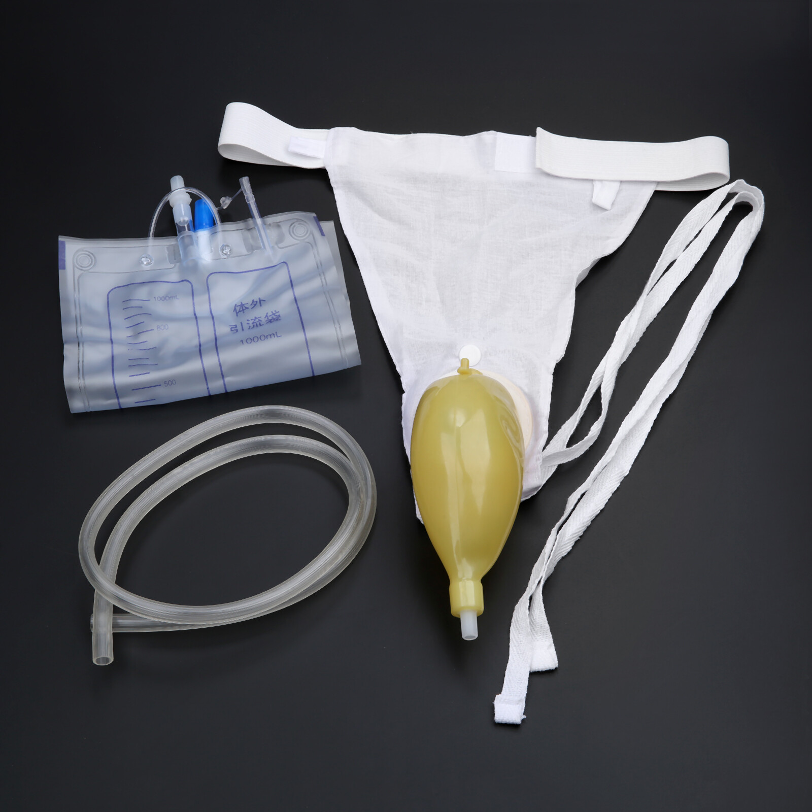 Male Reusable portable Wearable Male Urine Bag Urinal Collector Toilet 1000ml