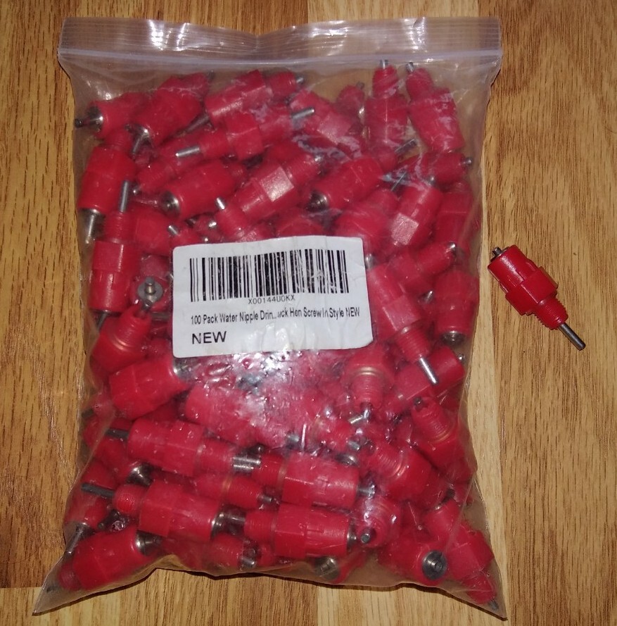 NEW 100ct Screw-in Drink Water Nipple Chicken Duck Poultry