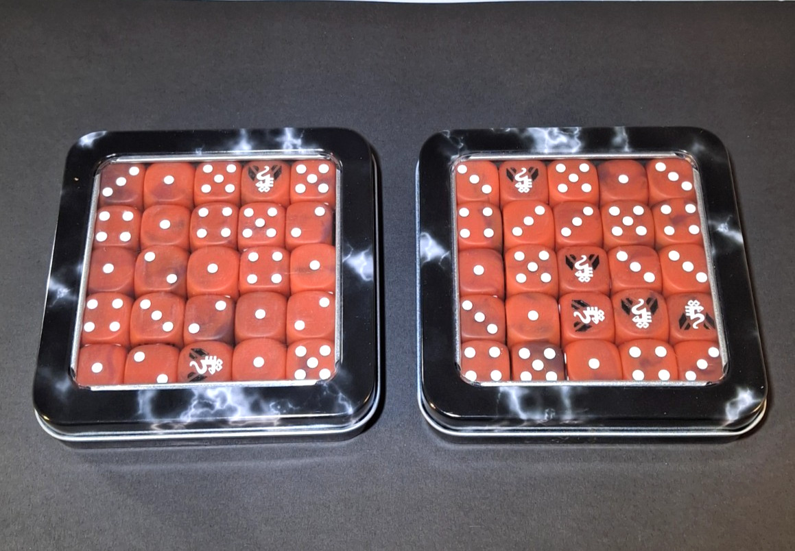 Baron of Dice Wargaming Dice Red Resin Space Elves (Set of 2)