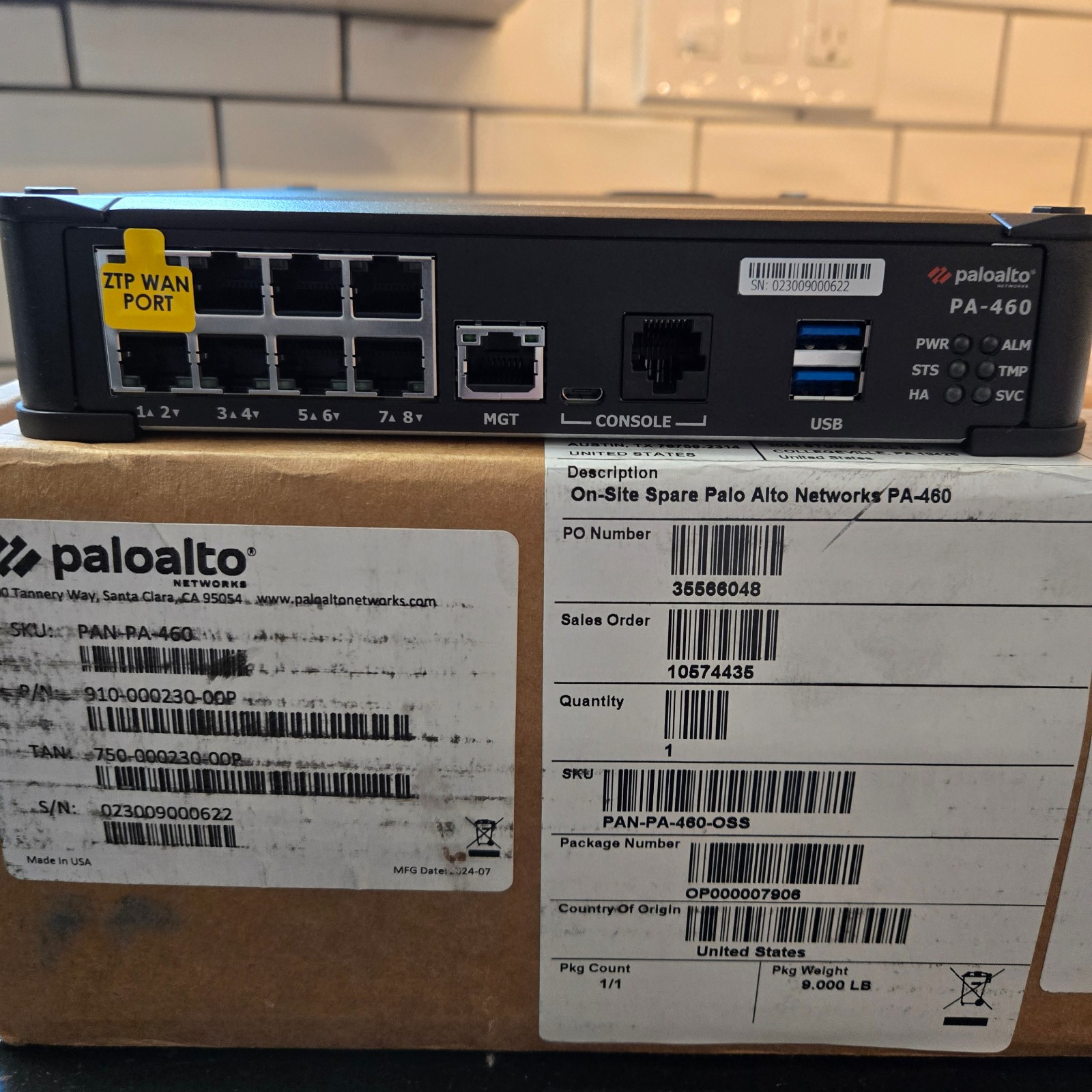 Palo Alto PA-460 Next Gen Firewall/Security Appliance