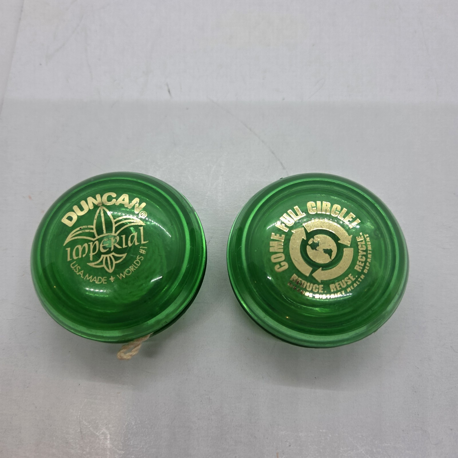 2 - Vintage Duncan Imperial Yoyos Yo-yo Green