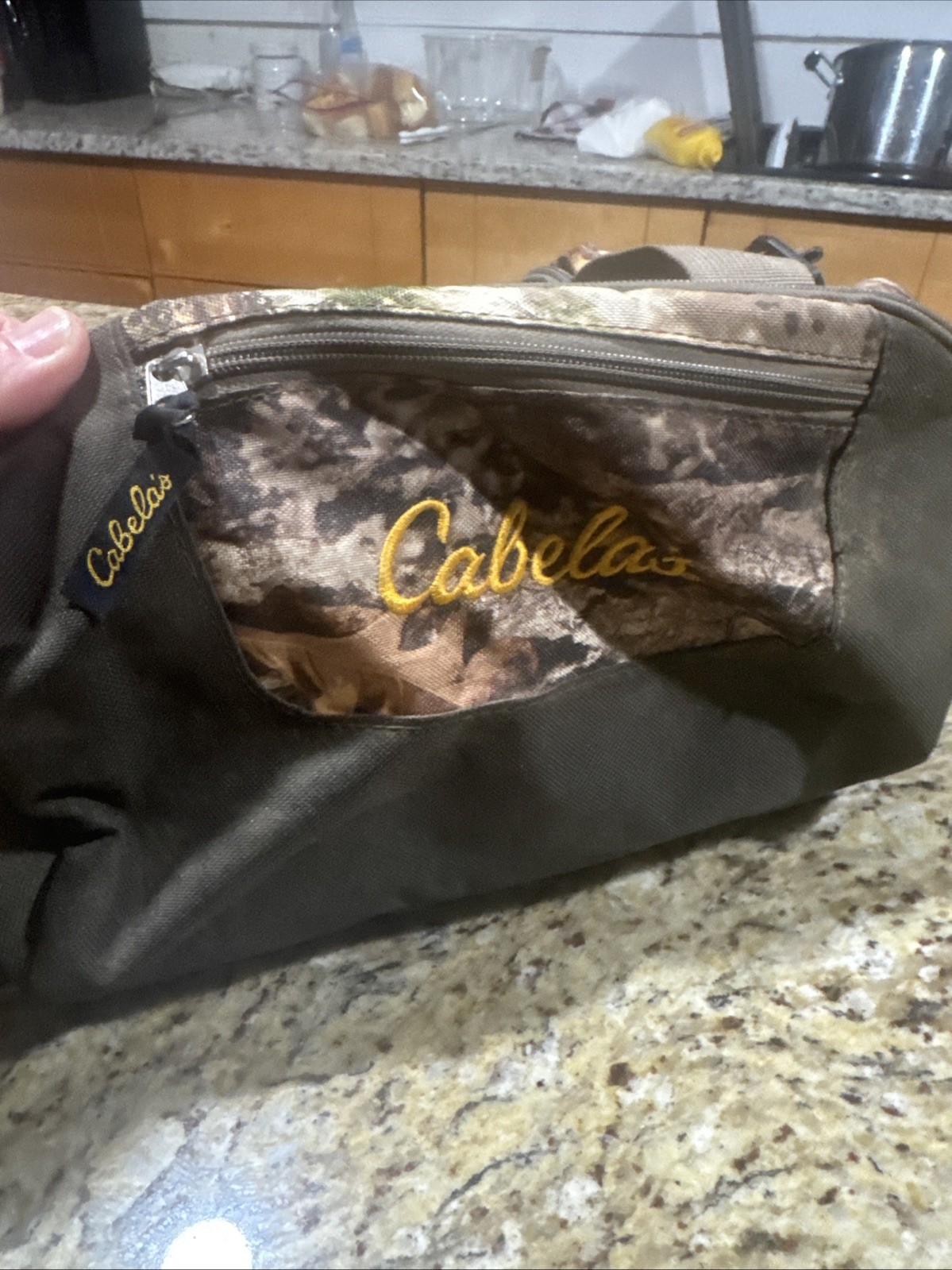 Cabela’s Catch-All Gear Bag Weather Resistant Camo Pocket Fishing Hunting Cpix