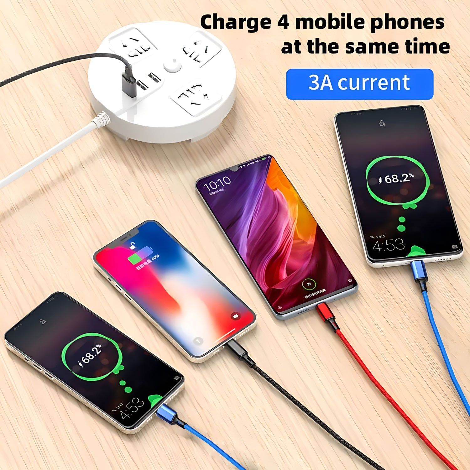 4 in 1 Multi USB Charging Cable Fast Charger Cord For iPhone Type C Micro