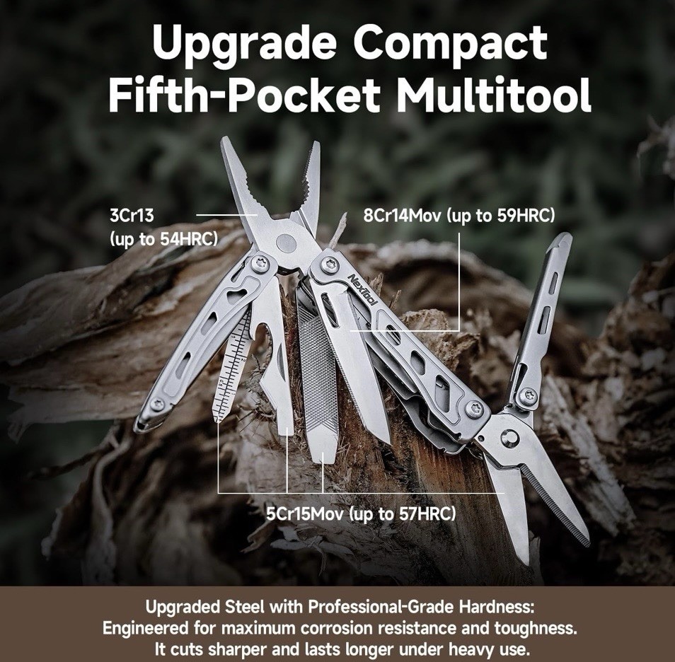 Nextool F12 Mini Multitool, 13-in-1 Keychain Multitool - Brand New