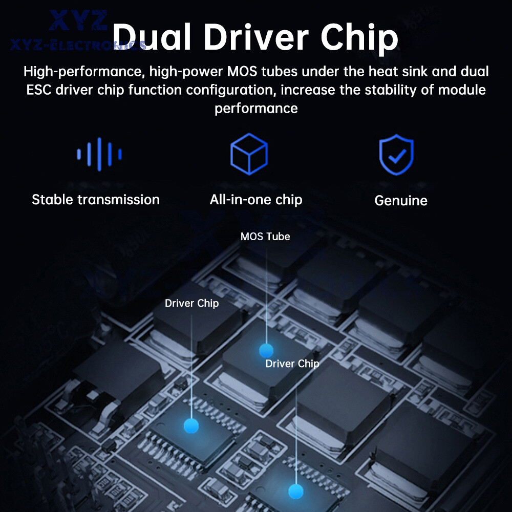 9V-30V 60A Dual PWM DC Motor Driver Module High Power H-Bridge Speed Controller