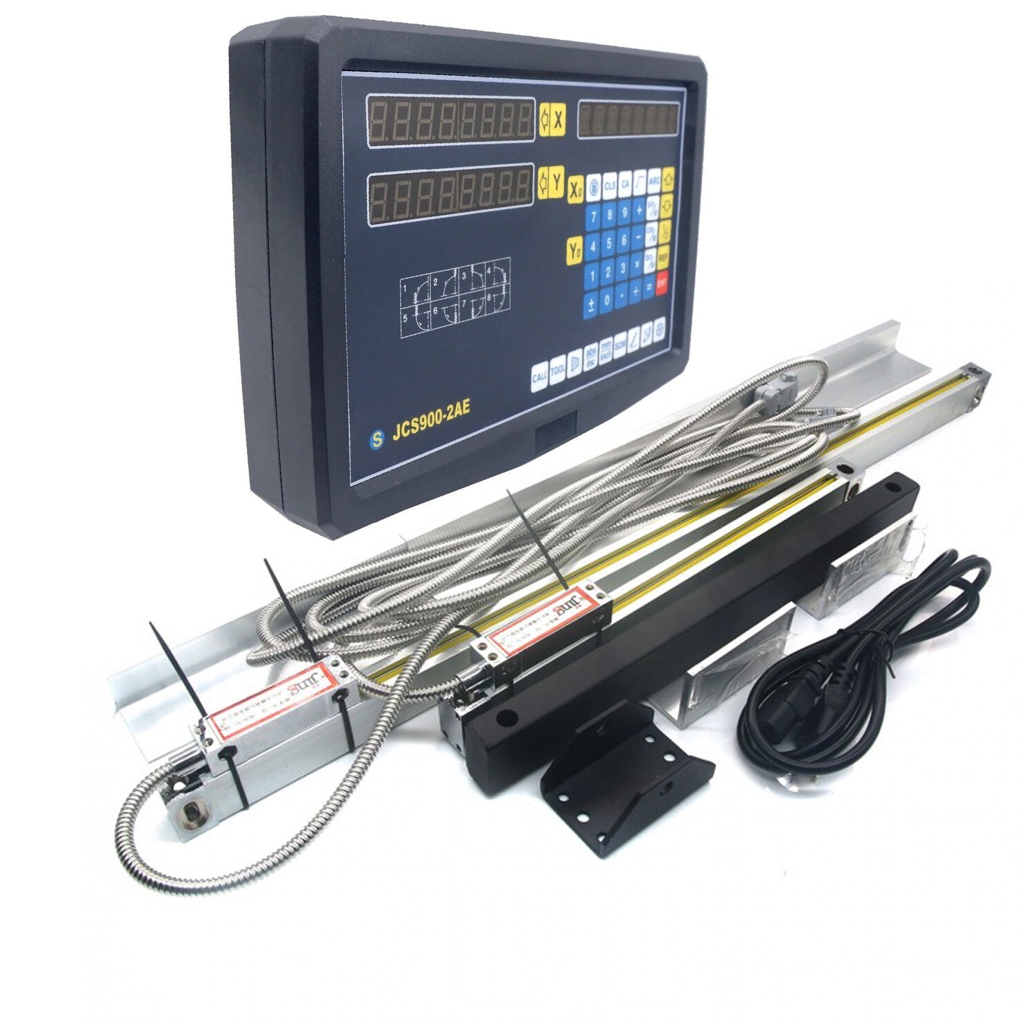 12" 36" Linear Scale Digital Readout 2Axis DRO Display Bridgeport 9X42 Table,US