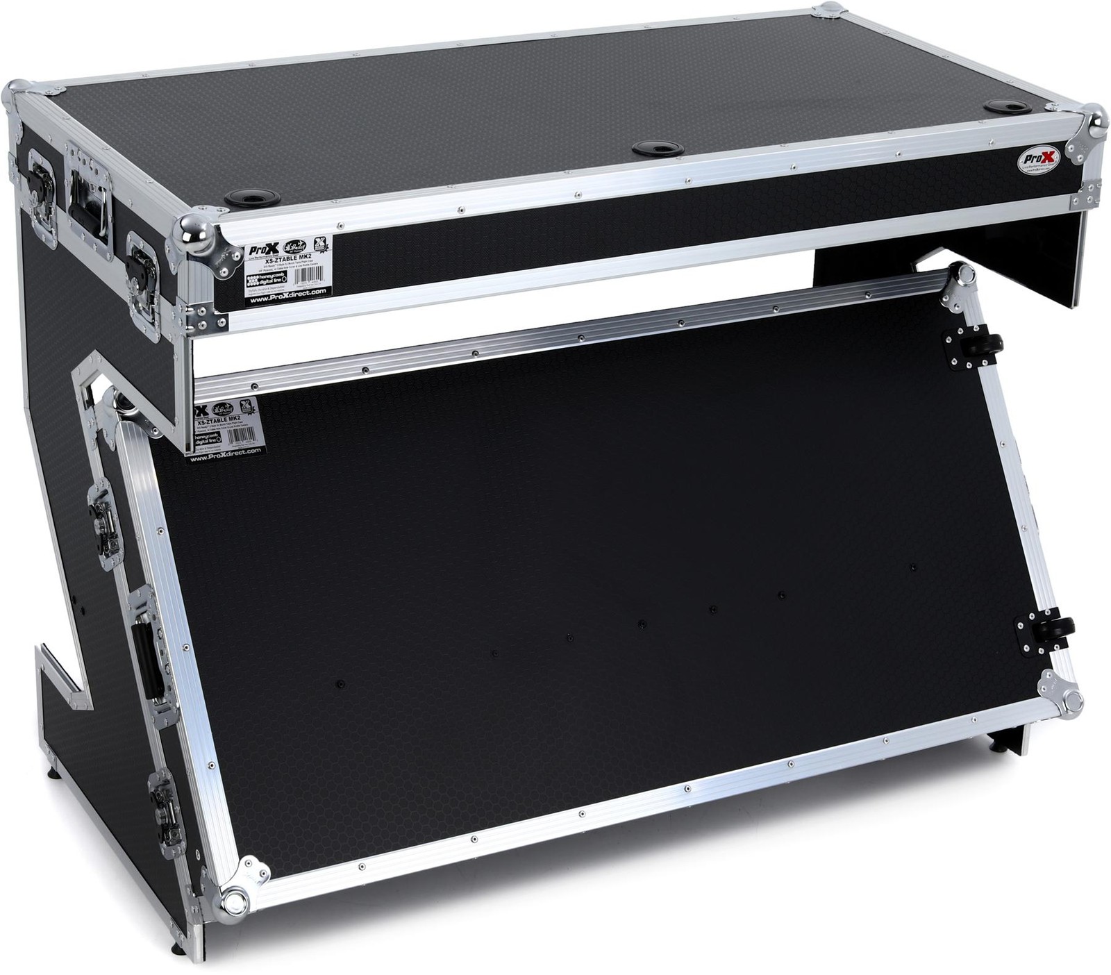 ProX Z-Table Folding Mobile DJ Workstation and Flight Case