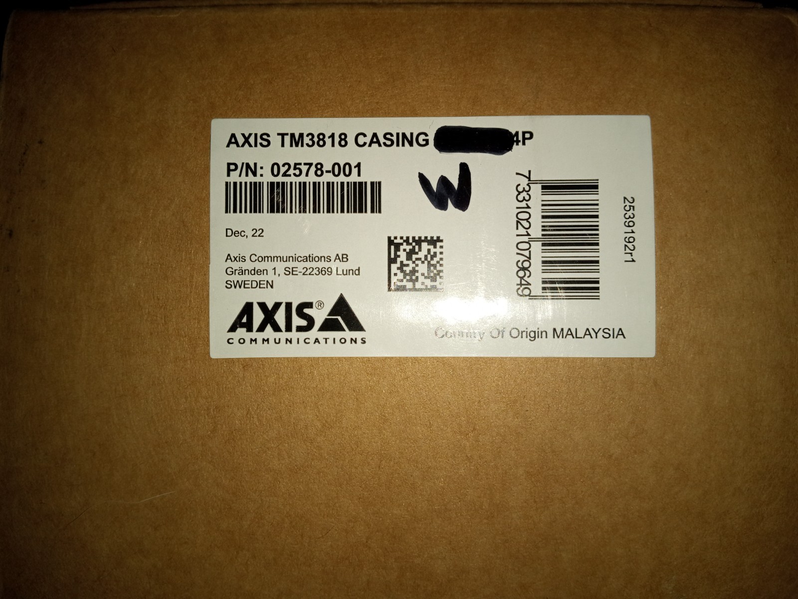 axistm3818 casing white 4 p pn. 02578-001
