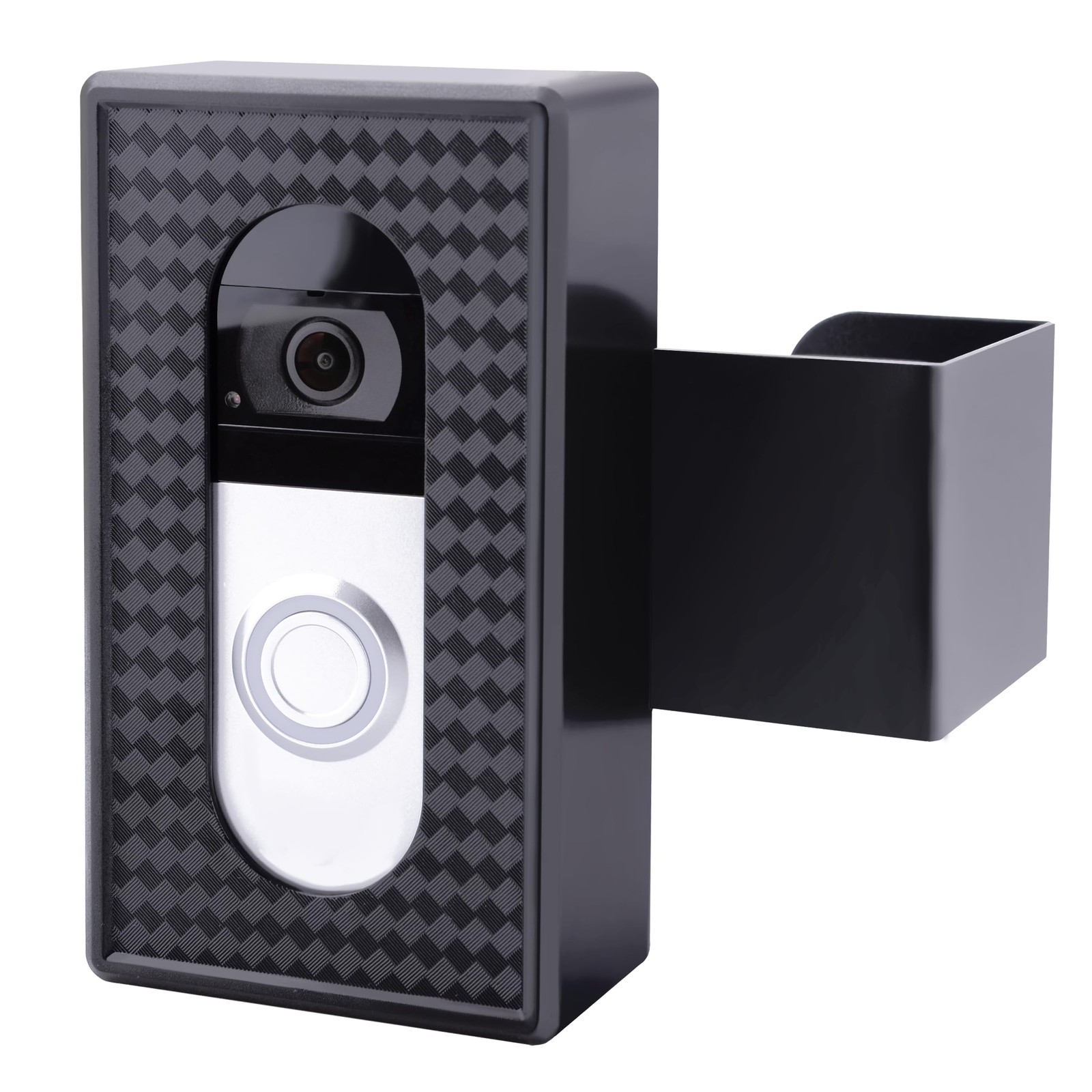 HTCELLE Anti-Theft Video Doorbell Mount, No Drill Ring Holder black