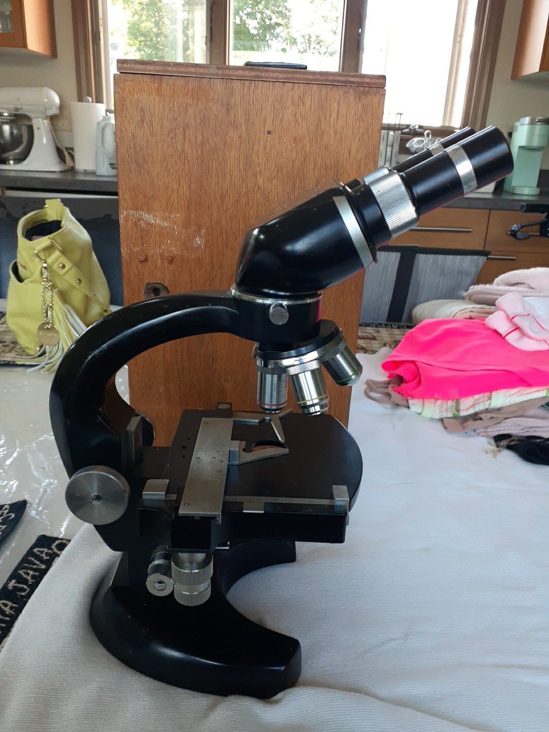 Vintage Ultralux Wetzlar Microscope w Case