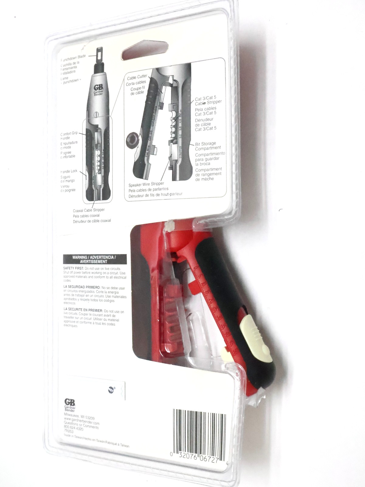 Gardner Bender SPD-10L 7" Wire Stripper & Punchdown Tool
