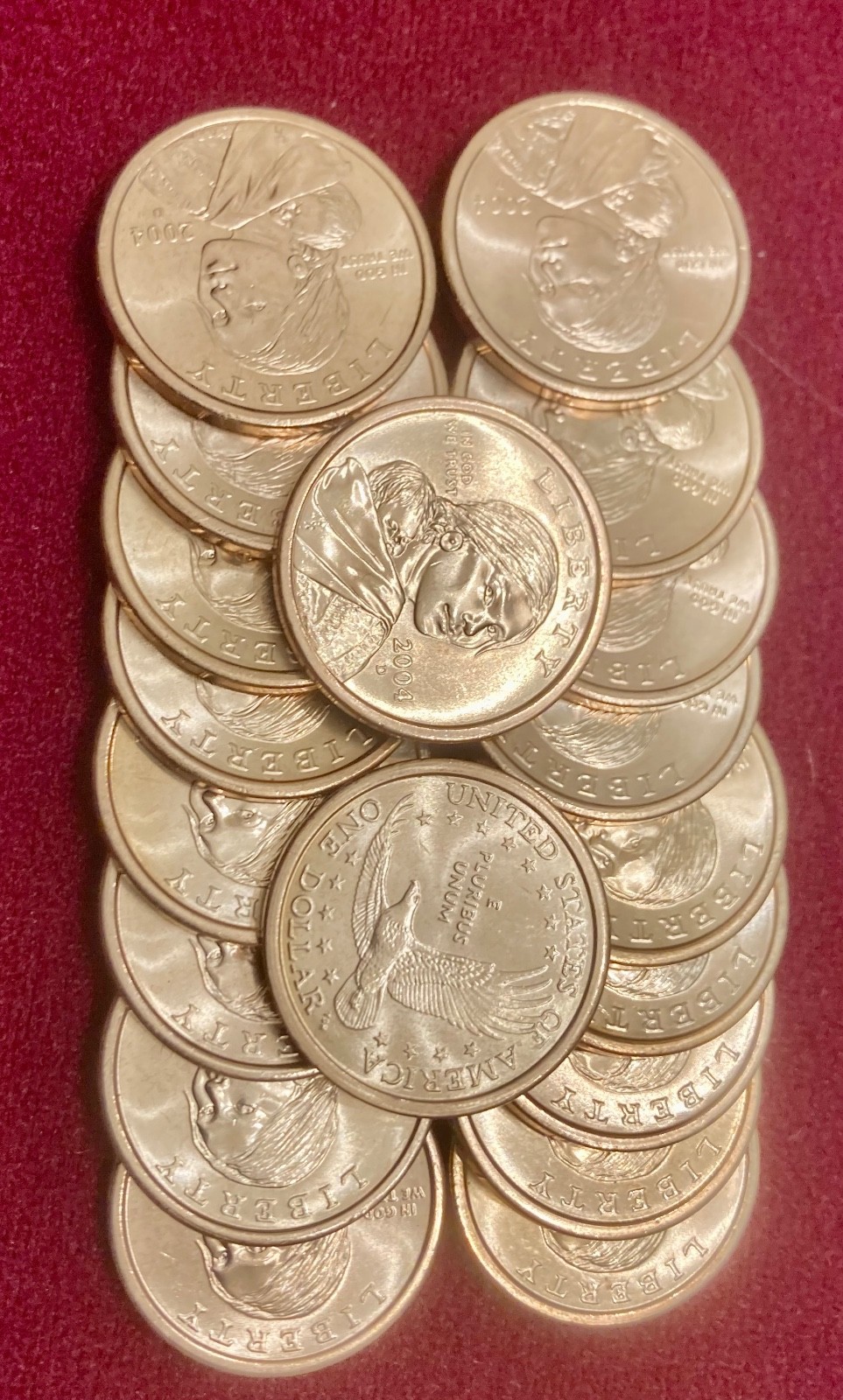 2004-D Sacagawea Native American - BU- Roll hand sorted from mint bag
