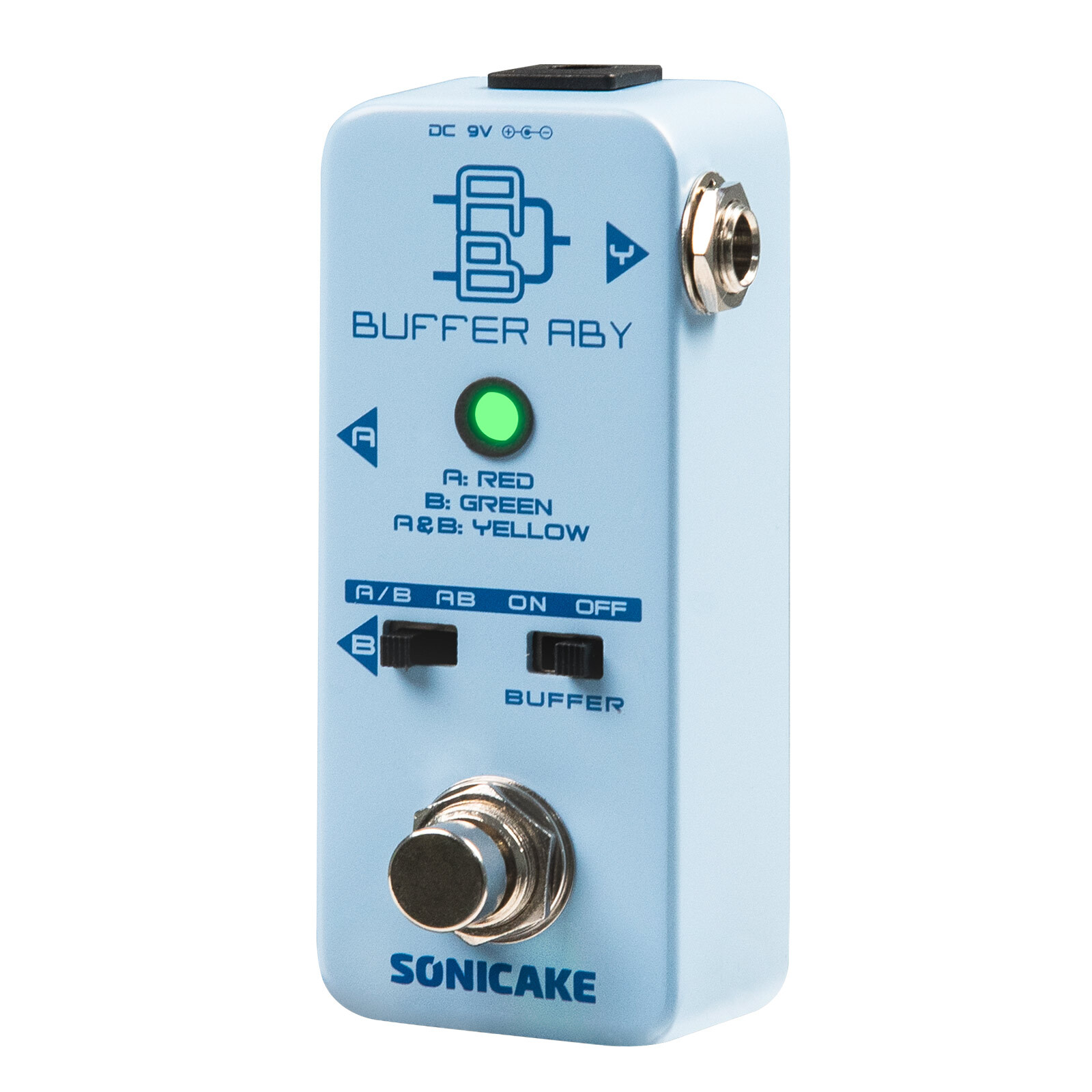 SONICAKE Buffer ABY  Line Selector AB Switch Mini Guitar Effects Pedal True Bypa