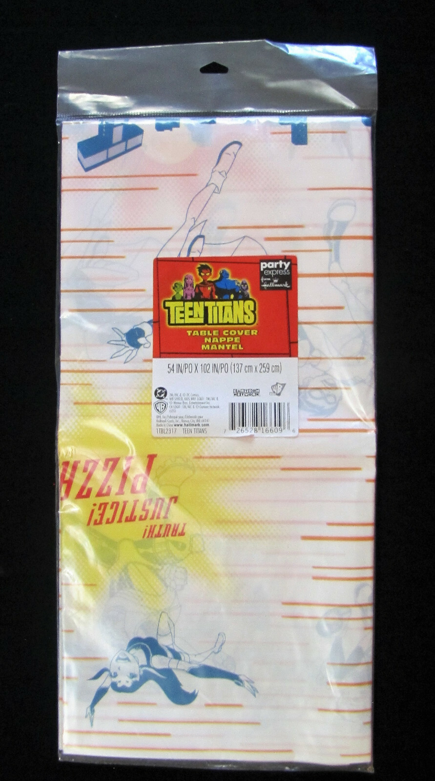 DC Comics Teen Titans GO! Hallmark Table Cover {A} 54”x102” Factory sealed, new!