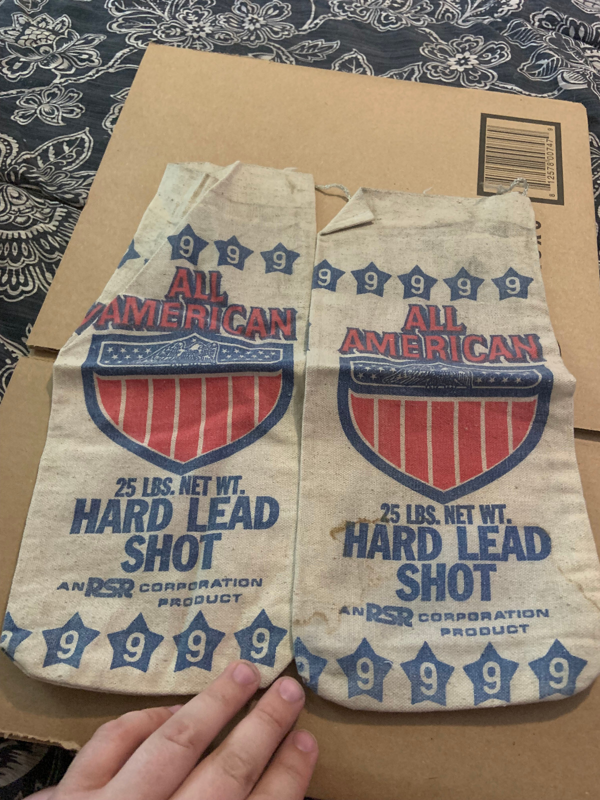 Lot of 2 All American Hard Lead Shot 25lb bags - RSR Corp