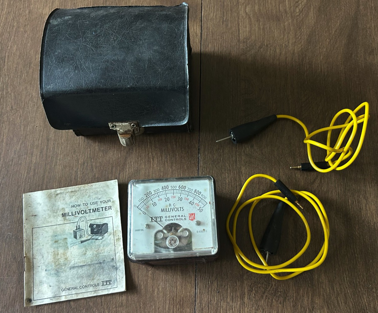 ITT General Controls 500R106 DC Millivolt Meter, Analog with Case