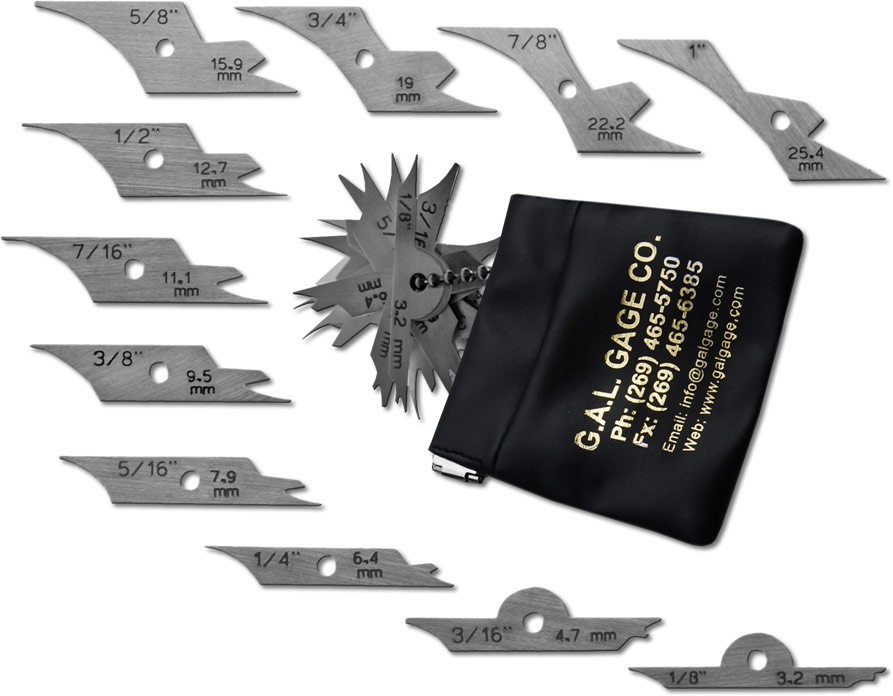 Mini Fillet Weld Keys SCALE: INCH & METRIC Cat # 16