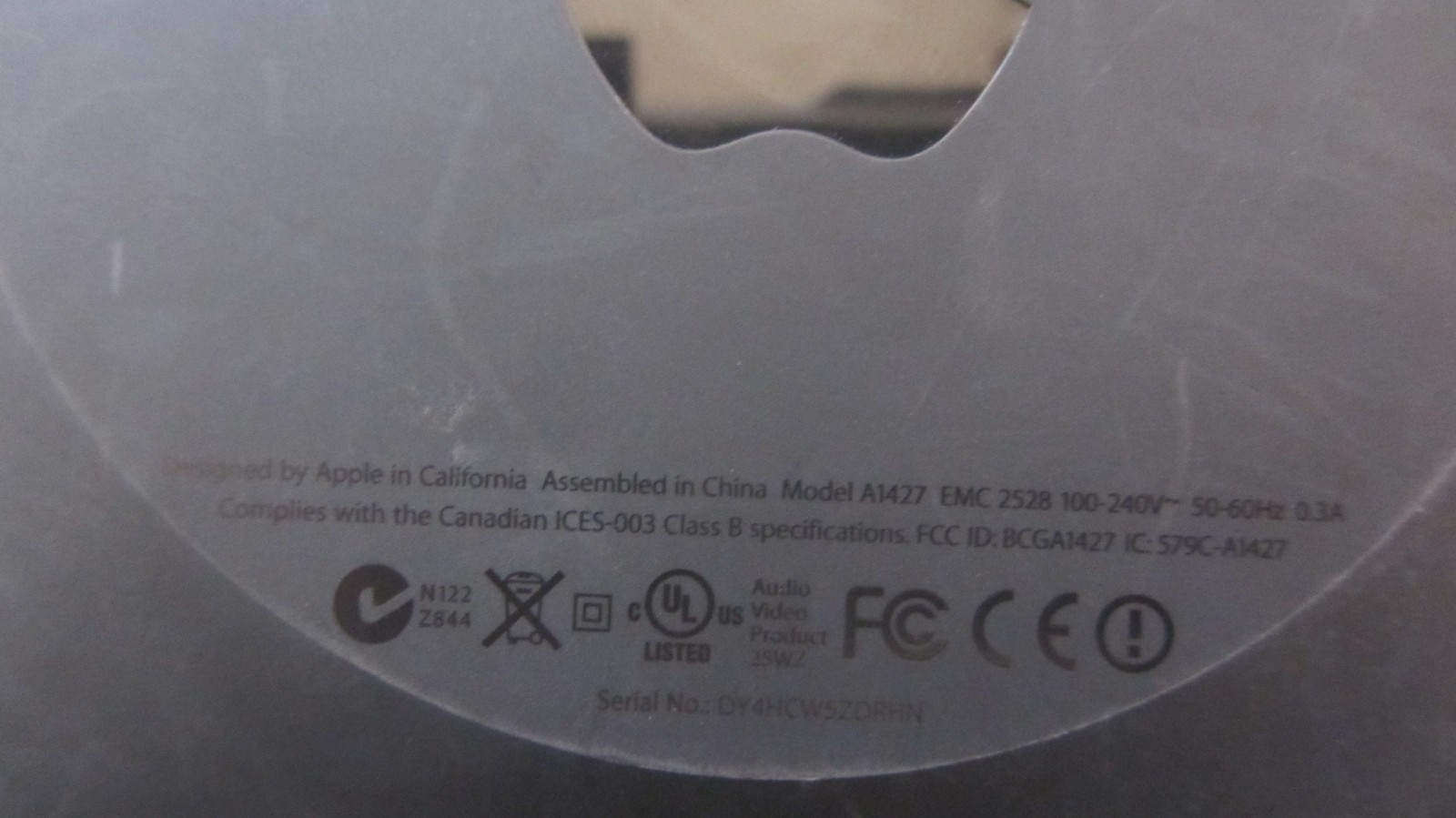 Apple TV Model A1427 with cords
