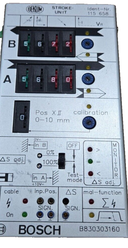BEKUM BOSCH B830303160 Stroke Unit 115 658 Reconditioned