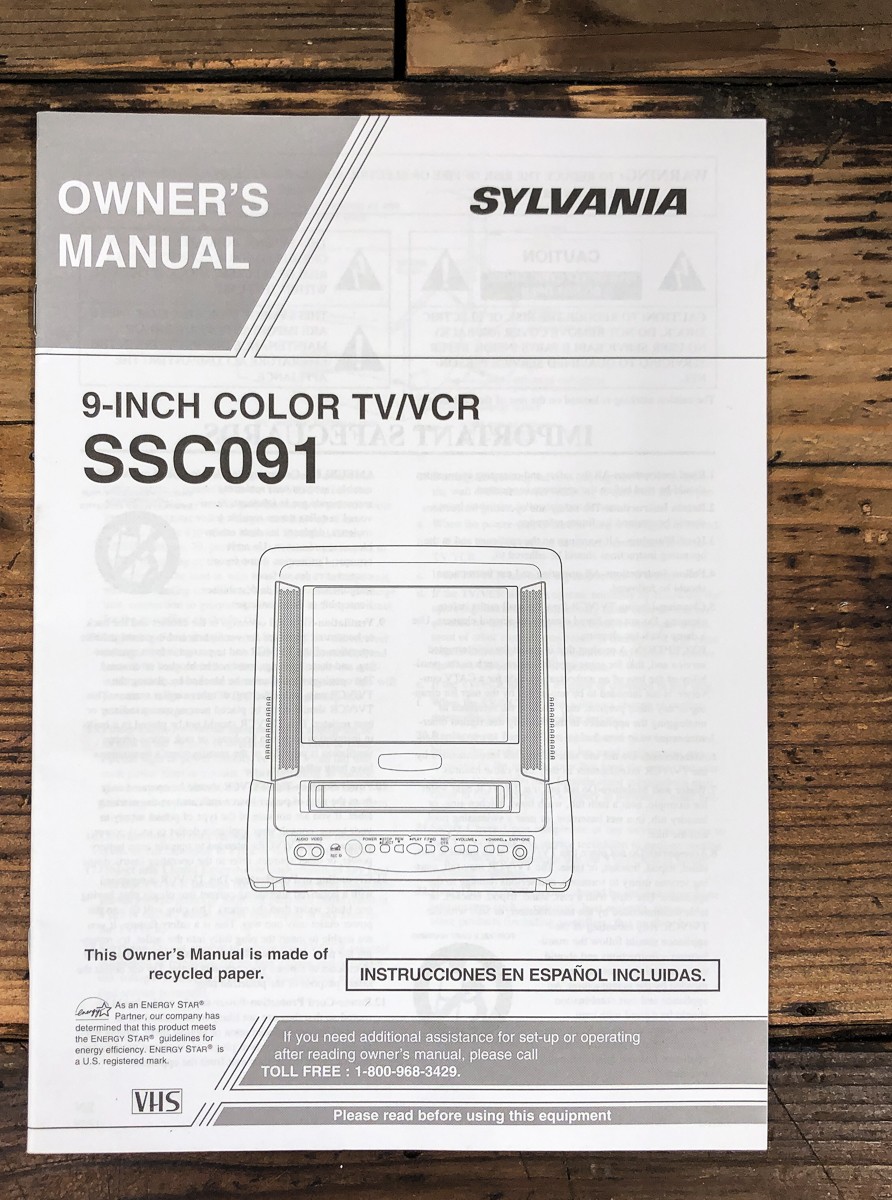 Sylvania SSC91 TV VCR Owners / User Manual *Original*