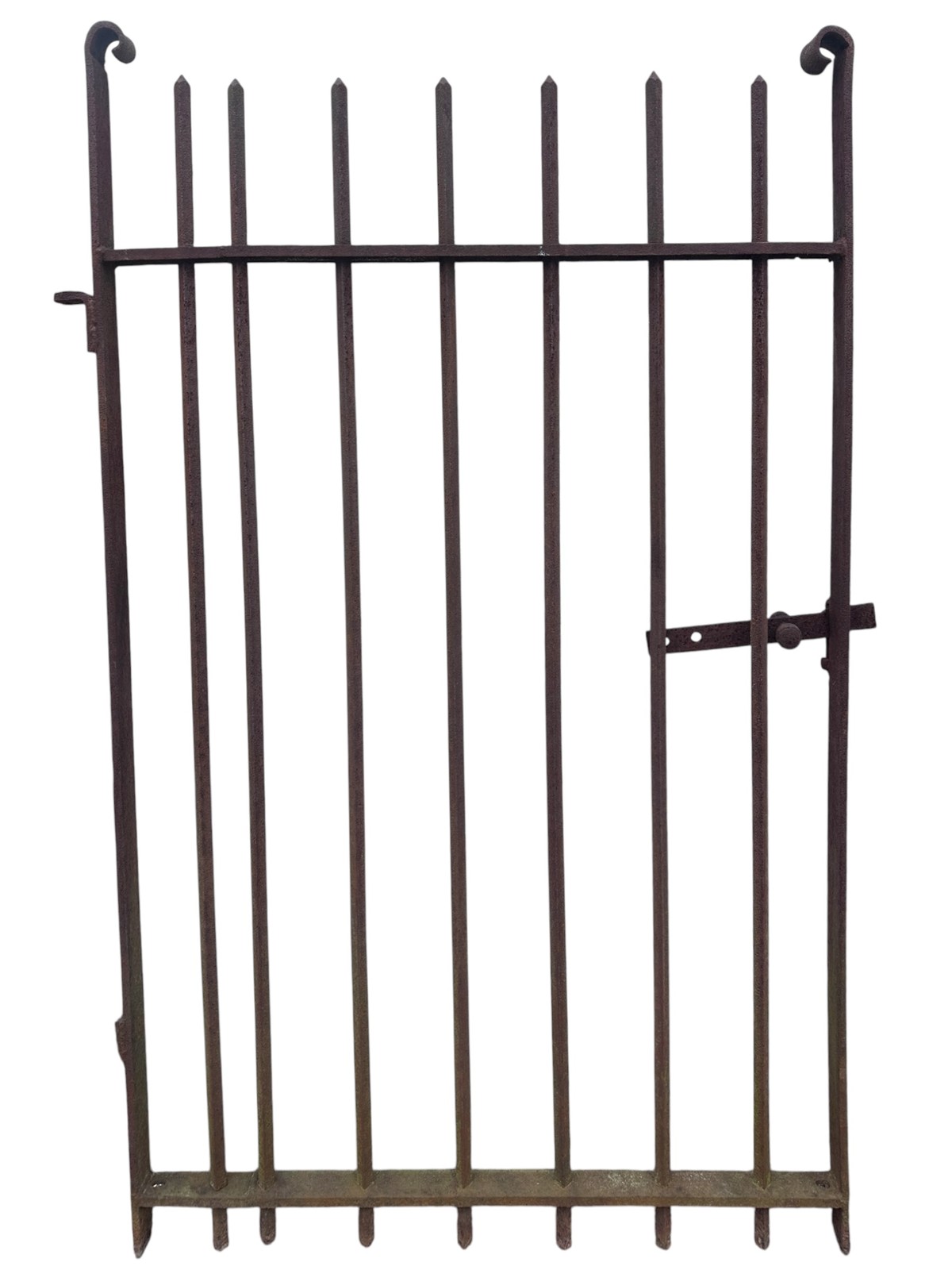 Antique Wrought Iron Entrance Gate w/ Latch - 43" W x 68" T - GA21044