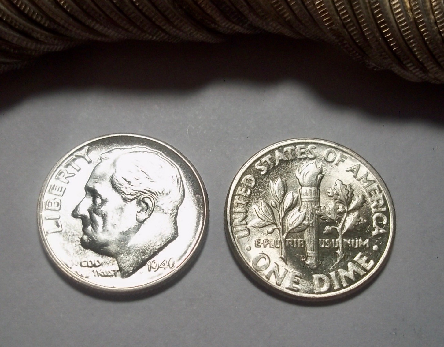 1 - 1946 - D - ROOSEVELT DIME - BU - MS -