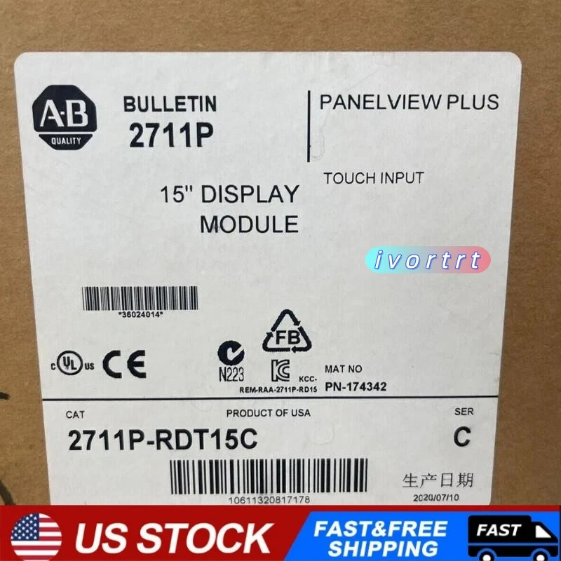 Brand New unopened A-B 2711P-RDT15C Best Quality PanelView Fast ship US STOCK