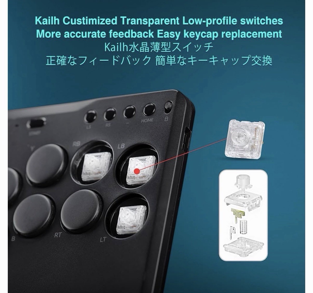 Haute42 Arcade Stick Leverless Controller-P12 Leverless Arcade Stick NEW