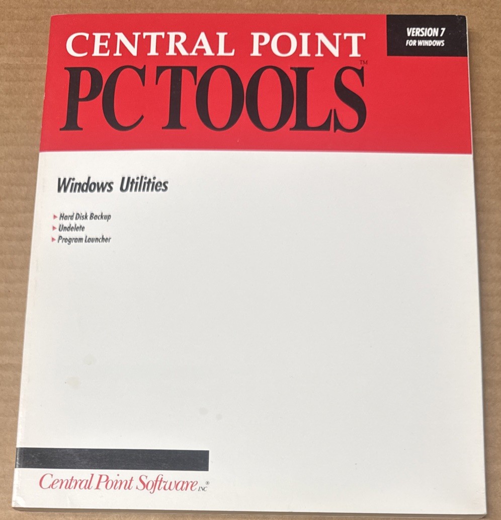 Central Point PC Tools : Windows Utilities, Version 7 (1991, PAPERBACK, GOOD)
