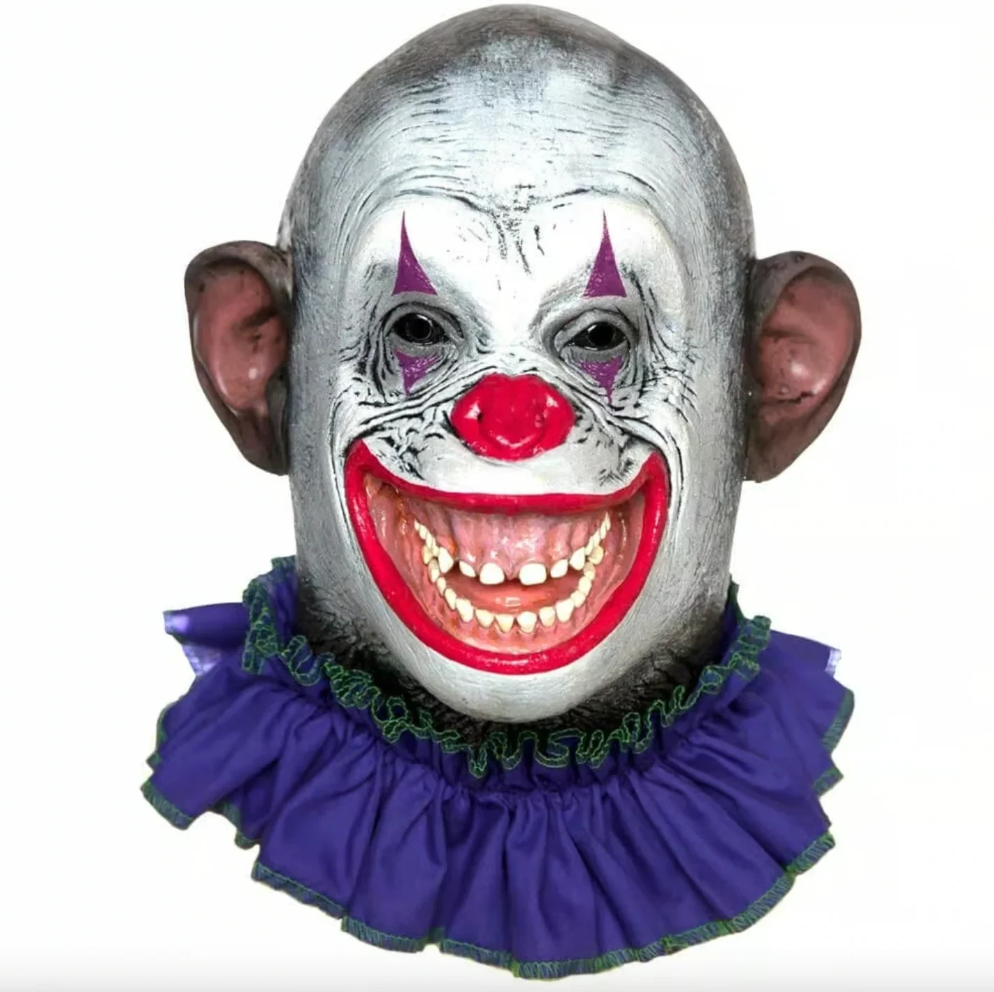 Halloween Adult Circus Clown Crazy Ape Overhead Latex Deluxe Mask Brand New