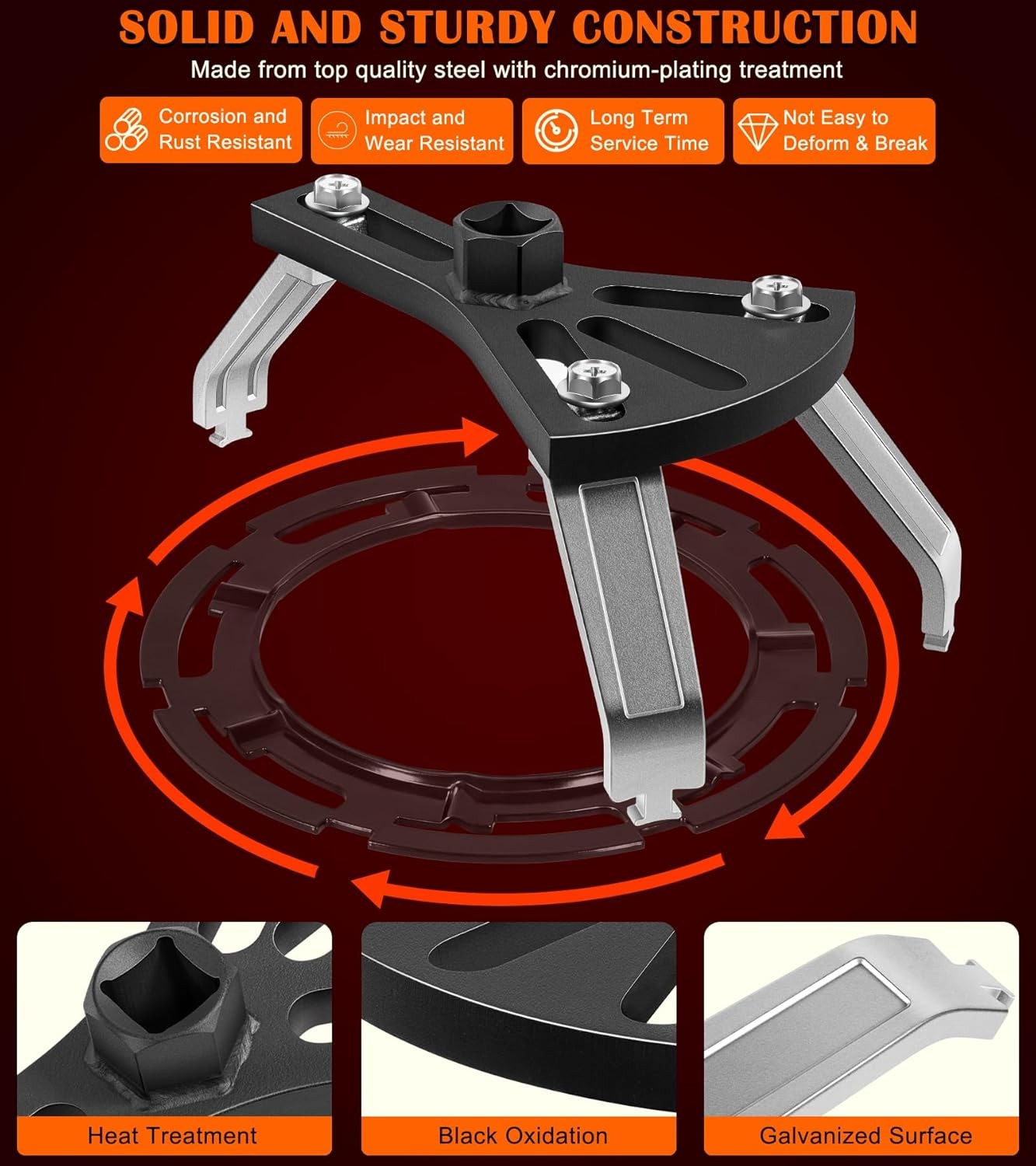 Adjustable Fuel Tank Lock Ring Tool Kit Universal Fuel Pump Ring Removal Tool
