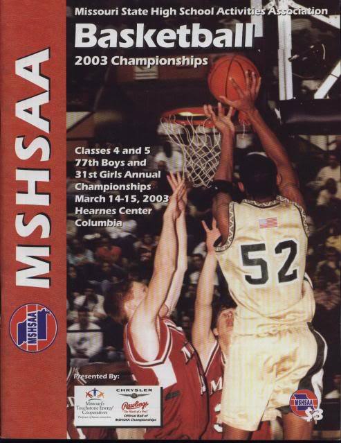 High School Basketball Program 2003 Missouri State Championship H.S.