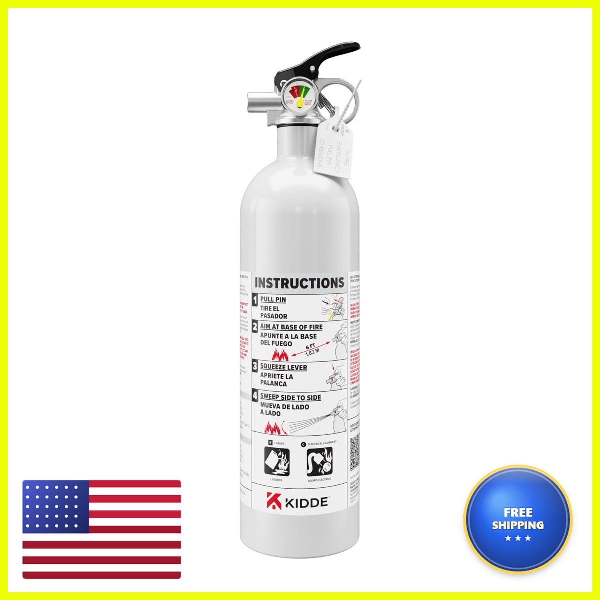 Kidde Mariner PWC Fire Extinguisher For Jet Skis, 5-BC, KD57W-5BC
