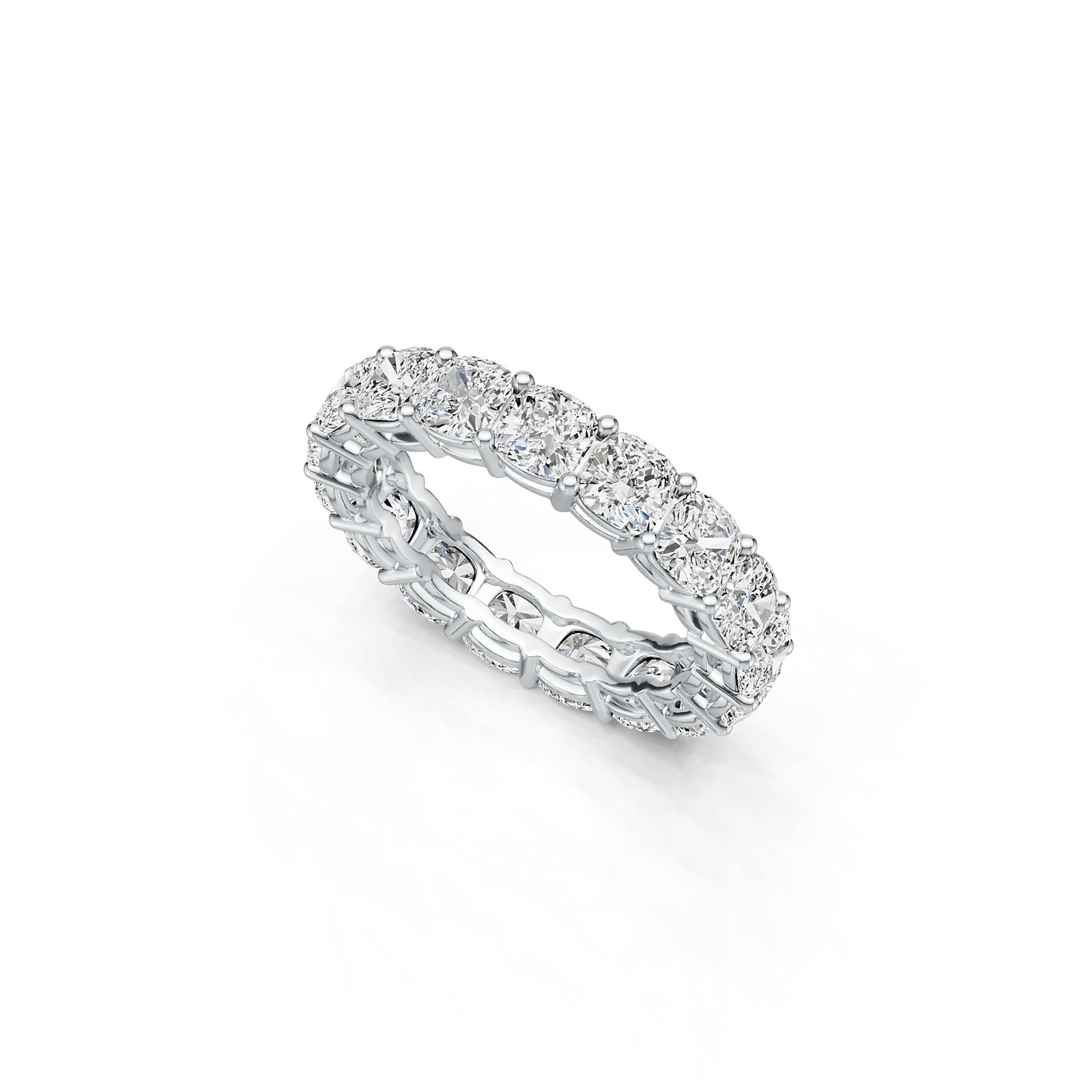 Sterling Silver Semi Mount Ring Setting Cushion CU 4X4mm 17-Stones