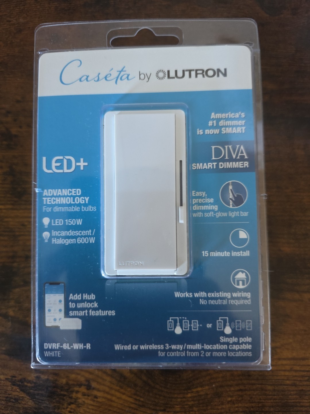 Lutron Diva Smart Dimmer - White***BRAND NEW***NEVER OPENED***