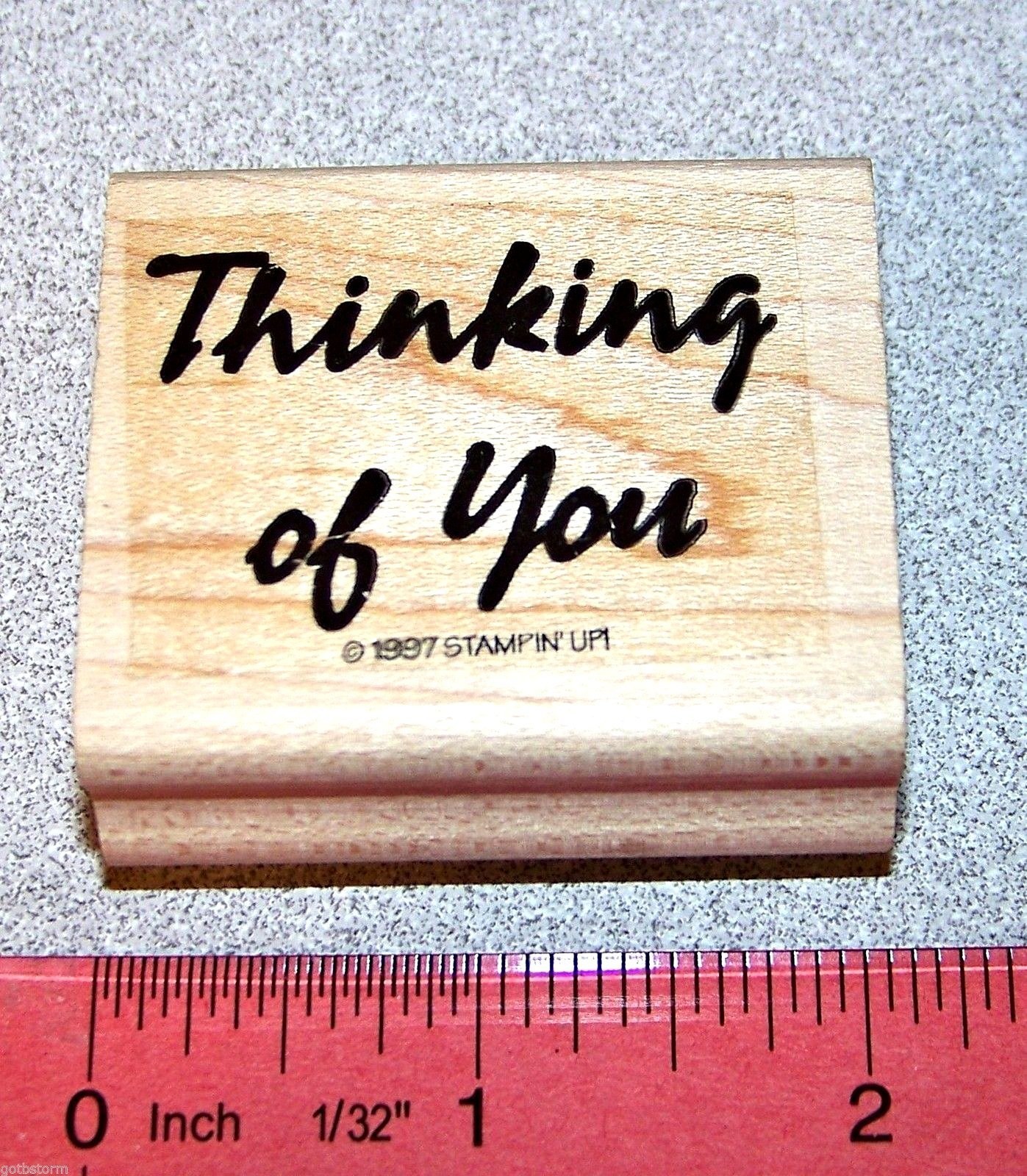 Thinking of you Rubber Stamp Bold Script Single by Stampin Up Bold & Basic