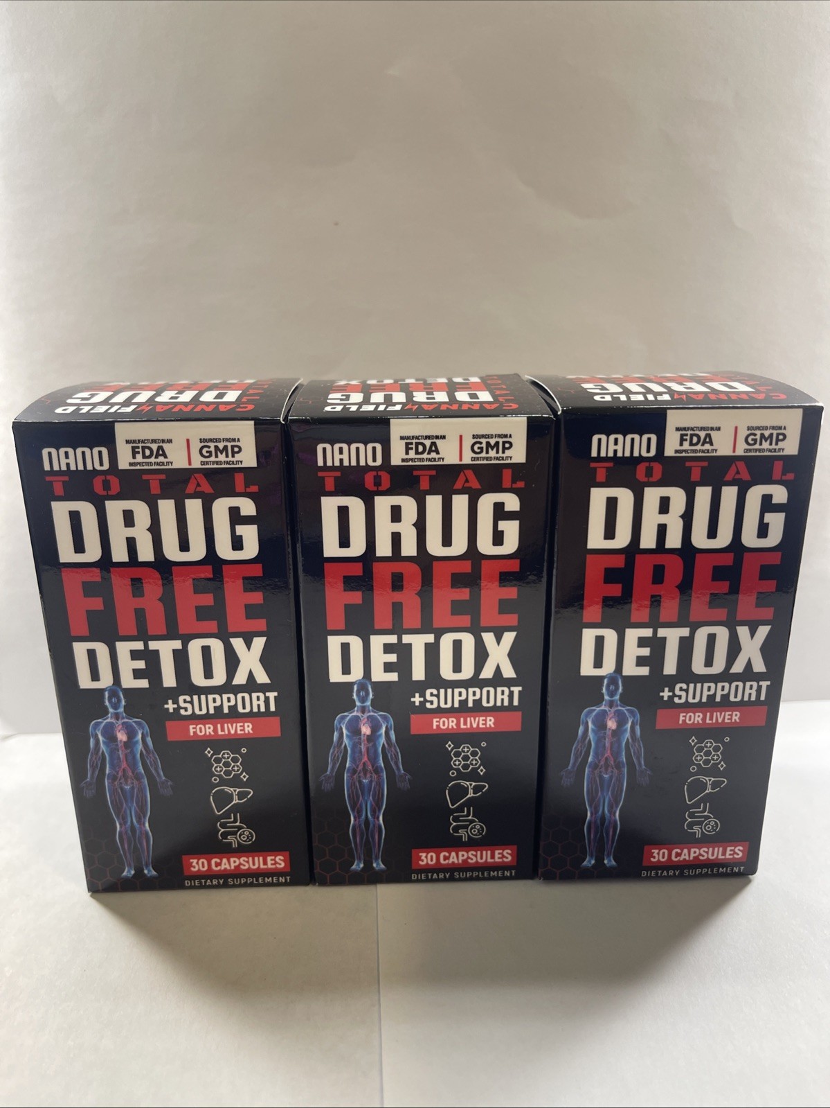 Cannafield Drug Free Detox + Support For Liver 30 Capsules Dietary Supplement
