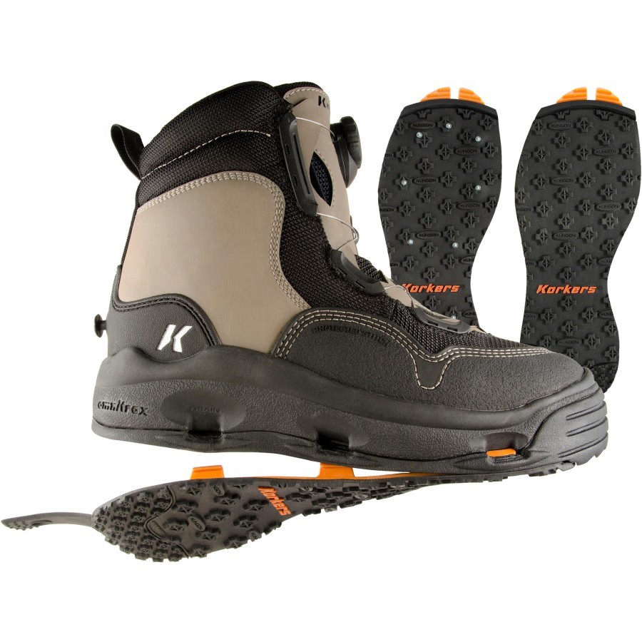 Korkers Whitehorse Wading Boots Men’s Size 8 Fly Fishing Boots Durable Shoes NEW