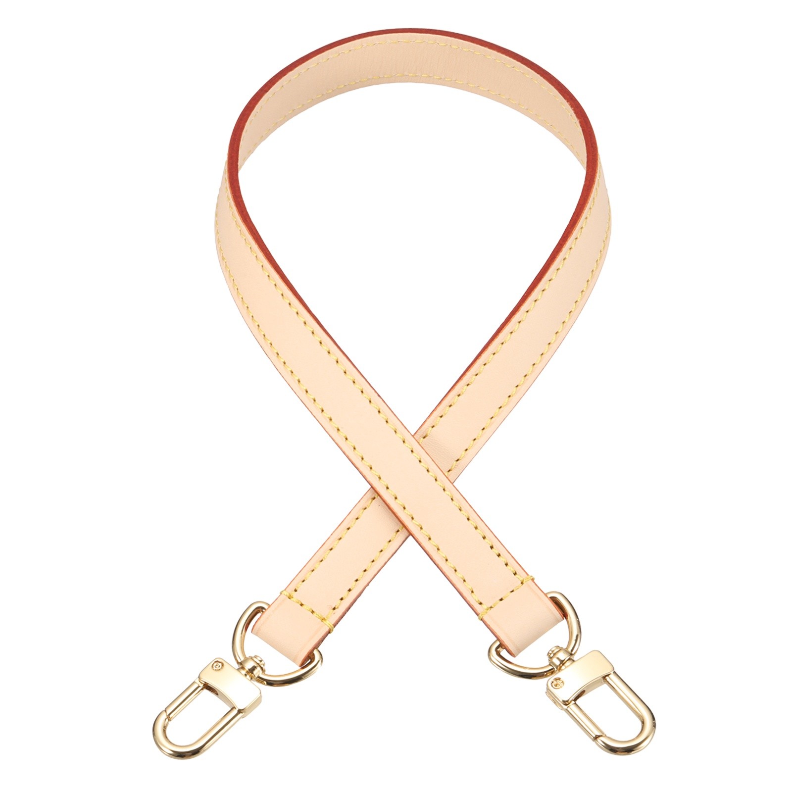Genuine Leather Purse Strap, 23.6x0.71 Inch Shoulder Bag Strap, Light Apricot