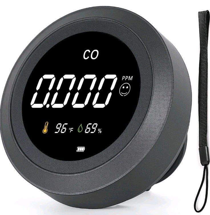 CO2 Monitor 3-In-1 CO2 Detector with Ambient Temperature and Humidity, 400~5000