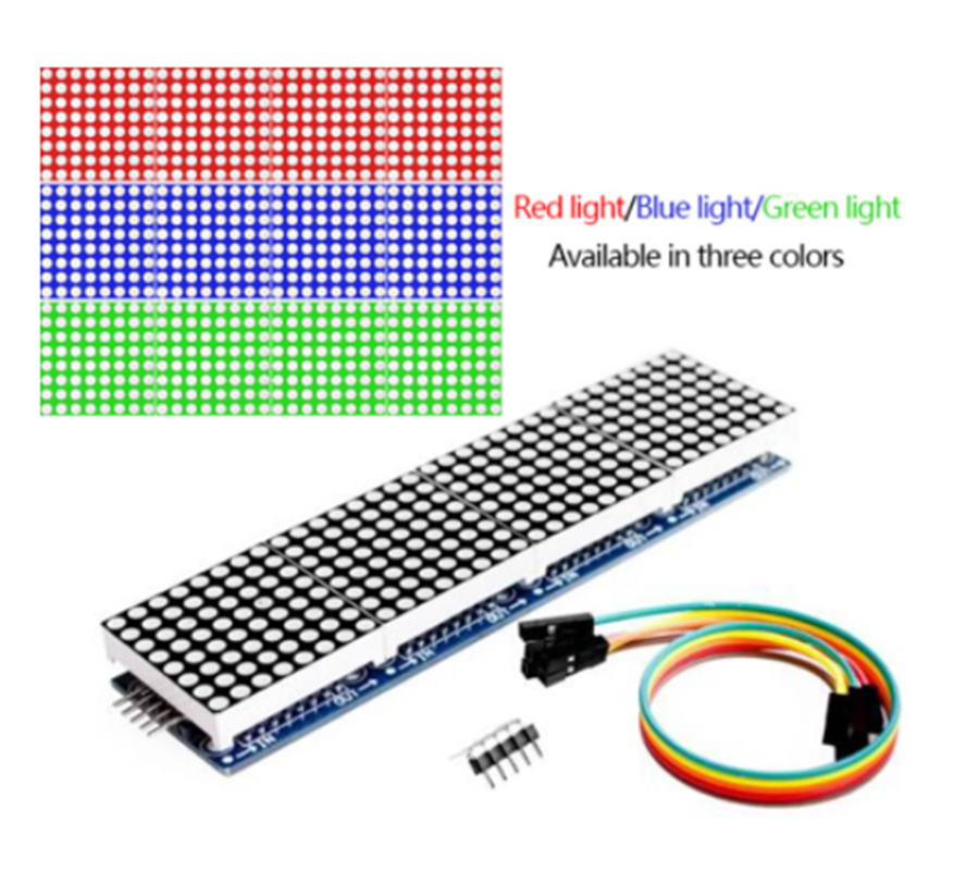 MAX7219 Microcontroller 4 In 1 Display LED 5P Line Dot Matrix Module Arduino