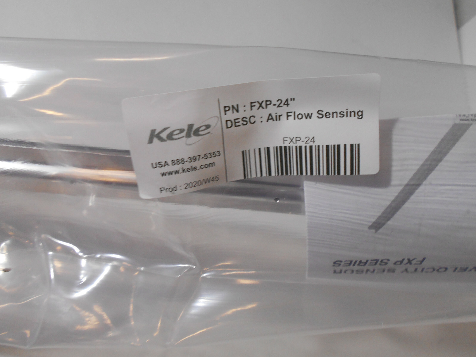 Kele FXP-24 Differential Pressure Air Velocity Sensor - 24"