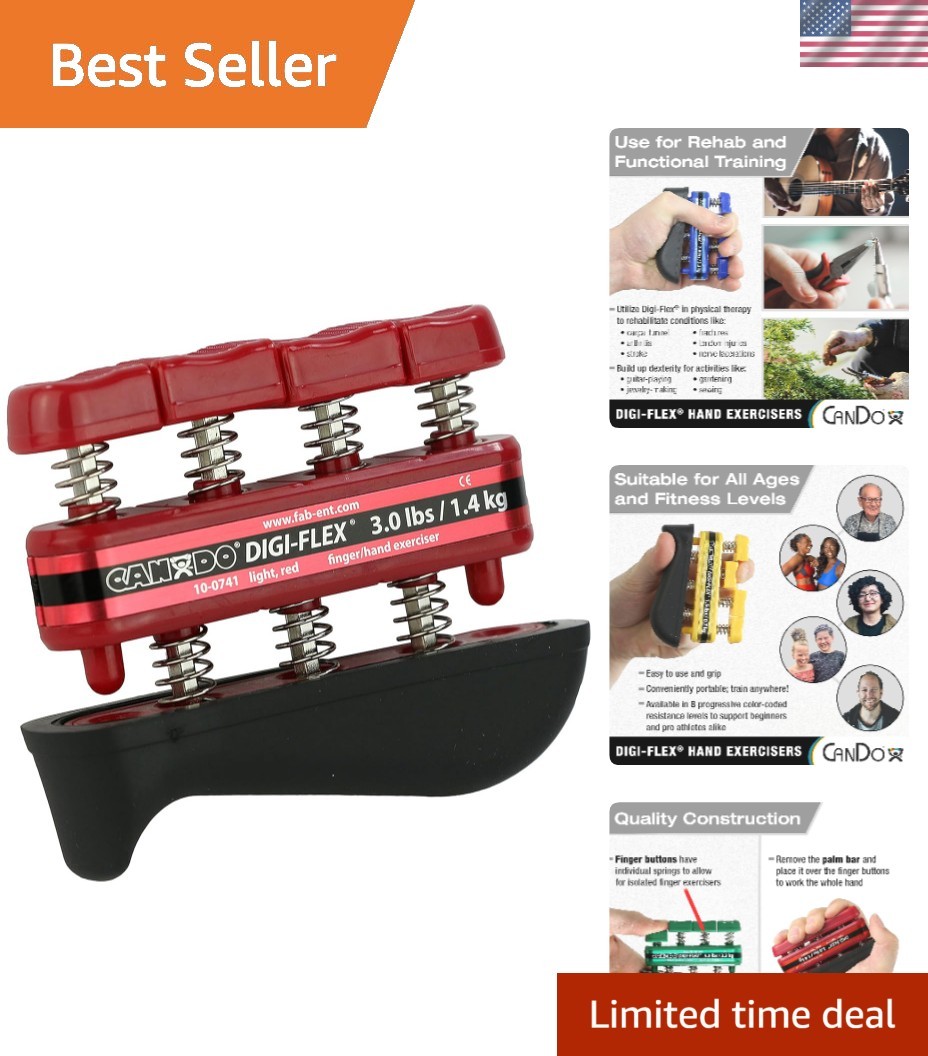 Portable Digi-Flex Finger and Hand Training Device for Rehab & Flexibility