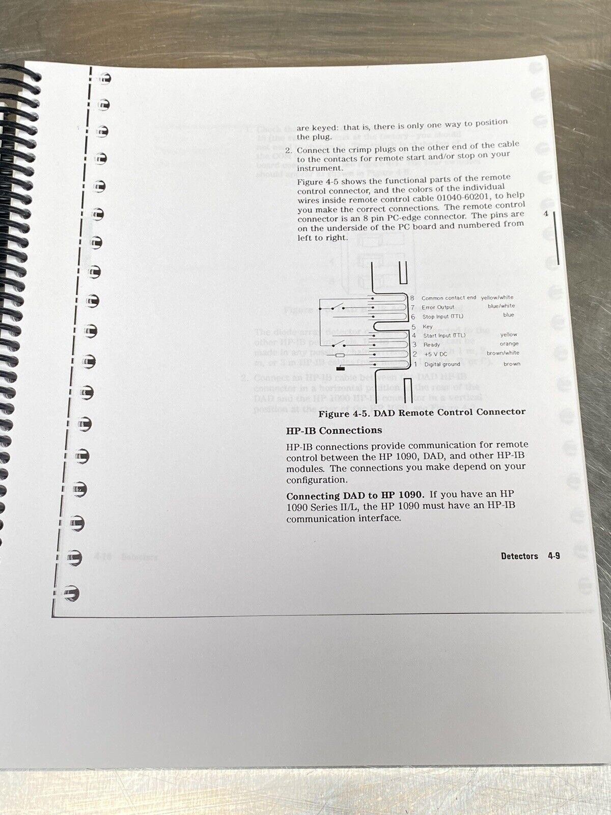 Hewlett Packard HP 1090 Series II HPLC Systems -Users Guide / Manual