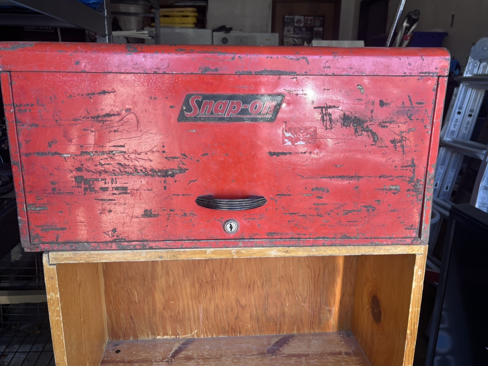 VINTAGE Snap-On KR53 3-Drawer Top Tool Road Box Flip-Top Lid