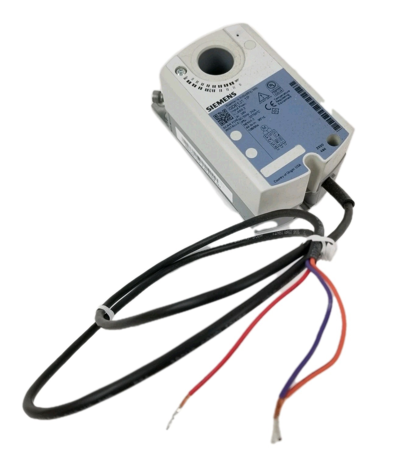 Siemens GDE131.1P OpenAir Actuator NSR 44in-lb 24Vac 3P 50/60Hz NEW