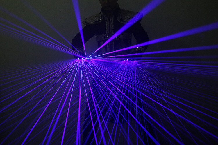 450nm 80mw Blue Laser Gloves Stage Lights For DJ Disco Party Club Bar