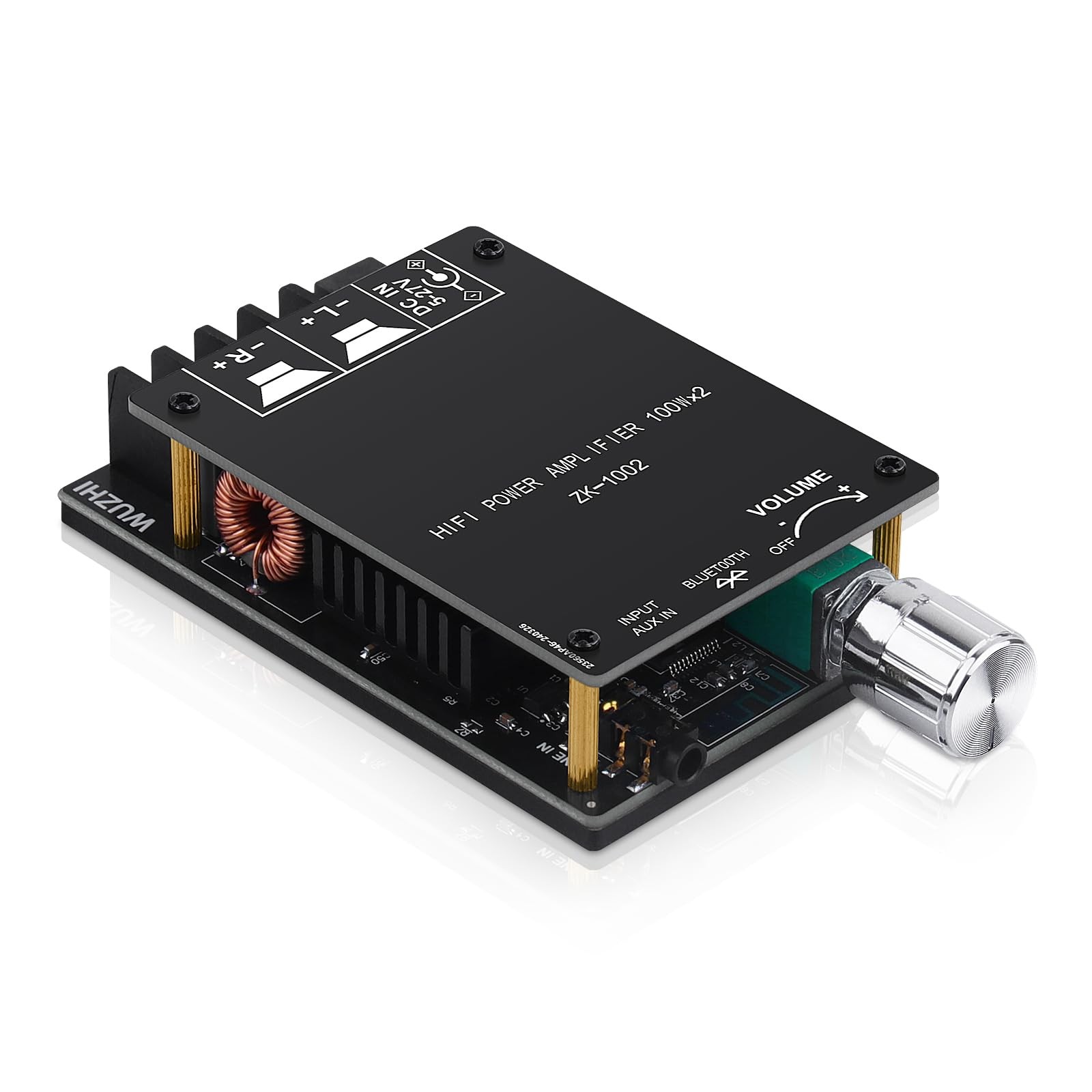 ZK-1002 Bluetooth 5.0 Audio Amplifier Board, 100W x 2 2.0 Channel Mini HiFi P...