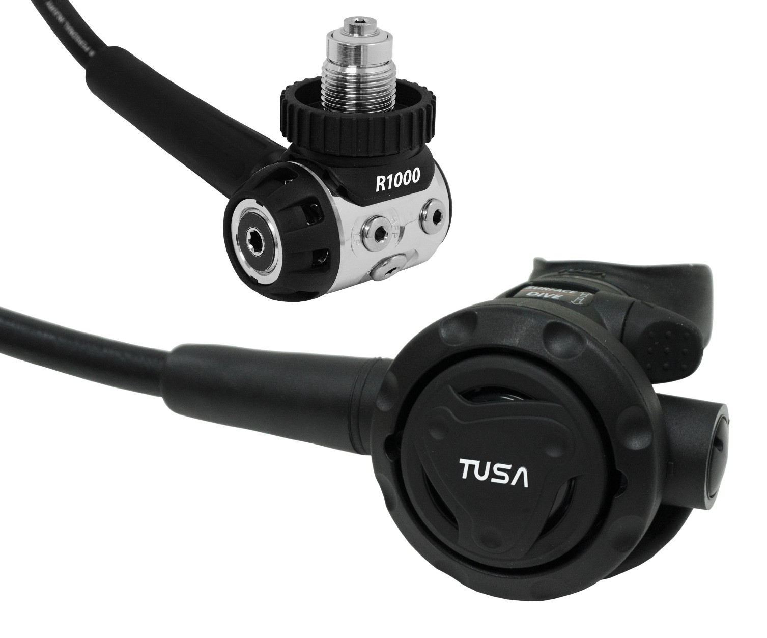Tusa RS-1001 DIN Regulator Set Scuba Diving 1st 2nd Stage R-1000, S-0001